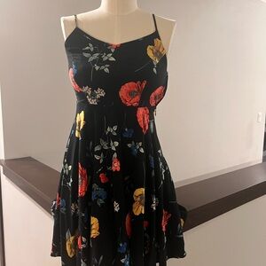 Old Navy Black Dress with Floral Print